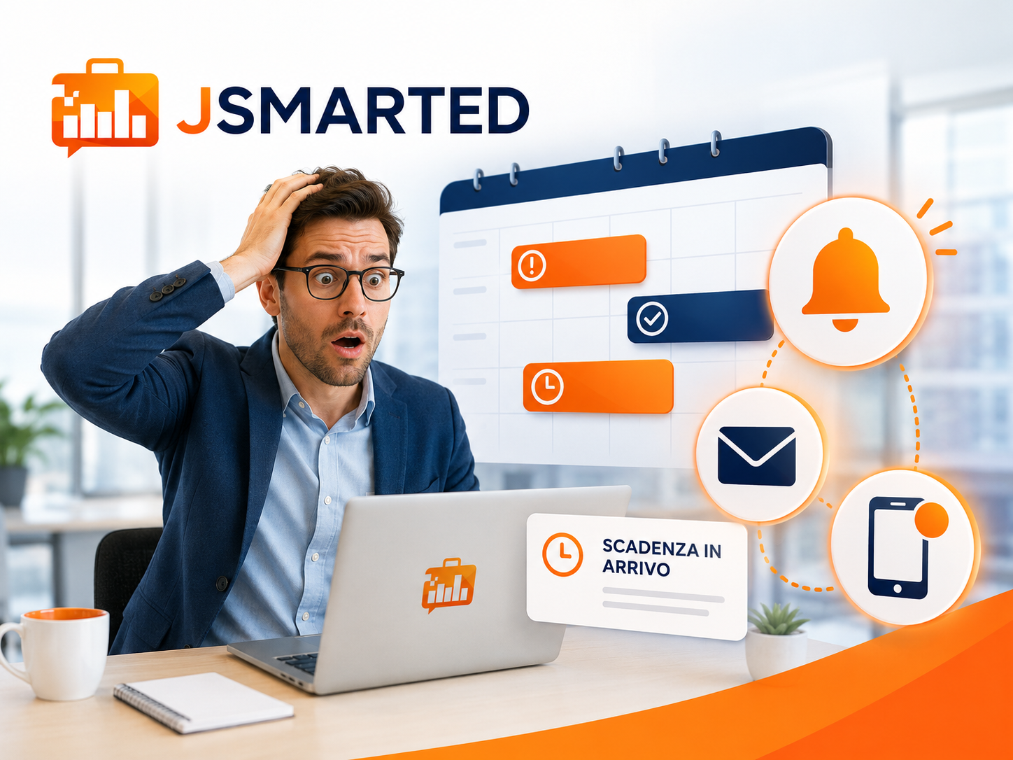 Calendario delle scadenze aziendali gestito con JSMARTED